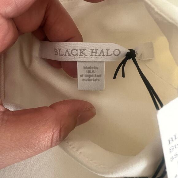 Black Halo Women's Pablo Mini Dress Ruffle White Size 6 NWT Bridal Party - Picture 7 of 11